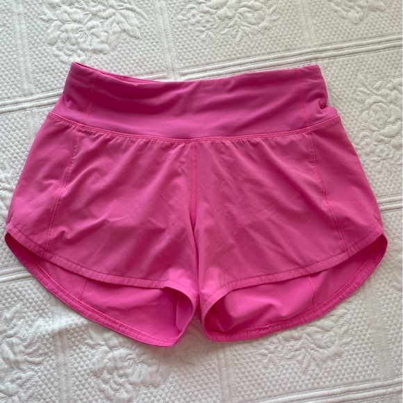 lululemon athletica Pants - Lululemon Speed Up Mid-Rise Shorts 4" Athletic Size 2 Sonic Pink